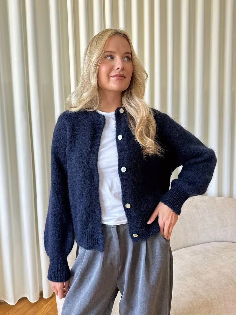 Valencia Damen Strickjacke mit Knopfleiste