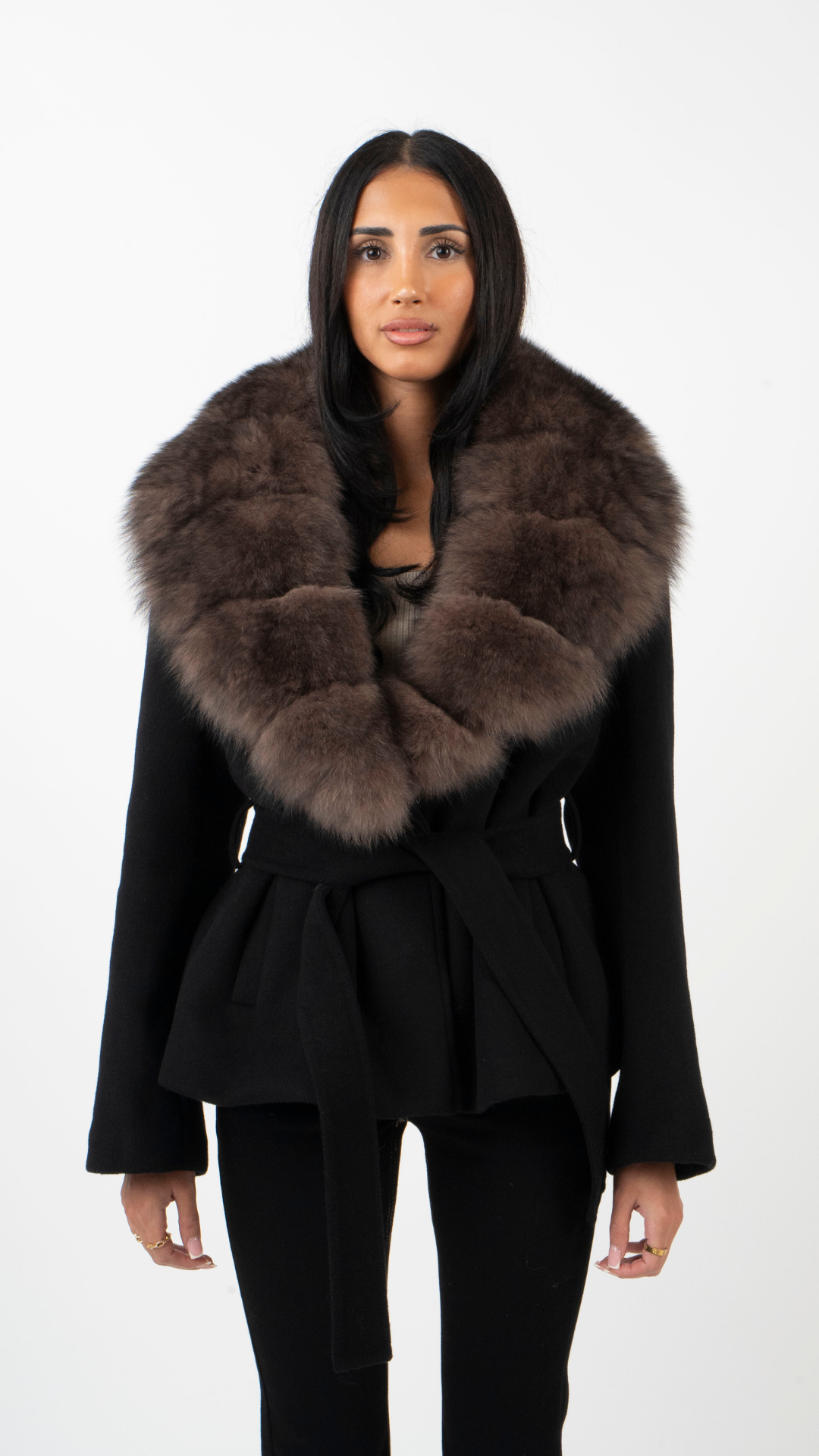 Seravine | Luxe Faux Fur Wool Coat