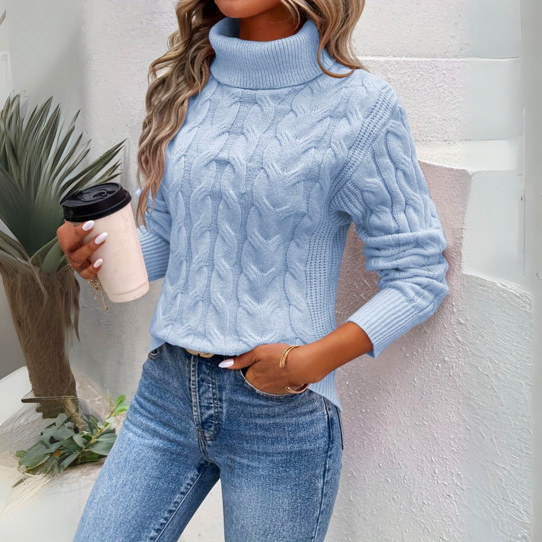 Cavera | Kabelstrick Rollkragenpullover
