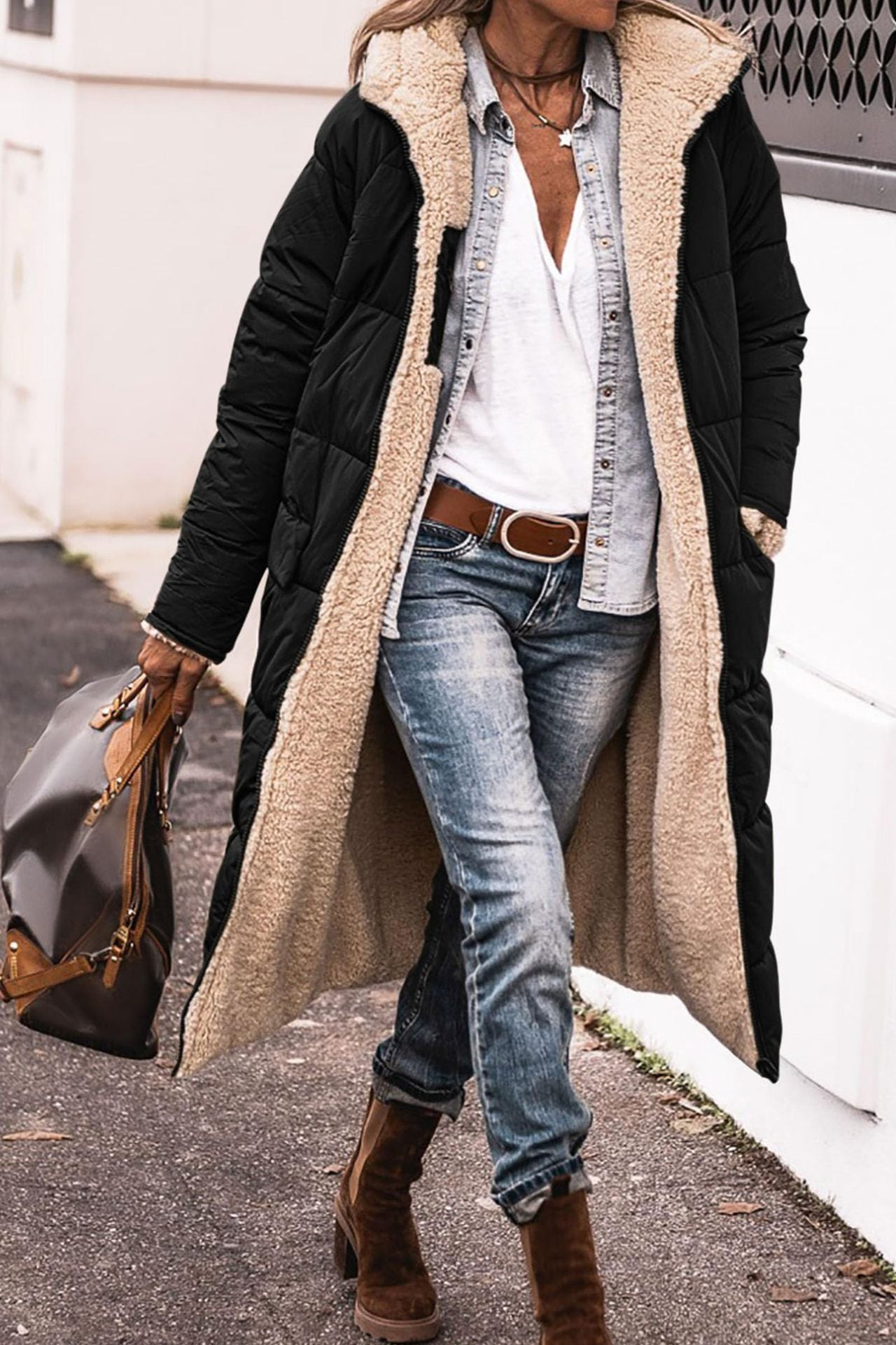 Rivelle | Reversible Sherpa-Lined Coat