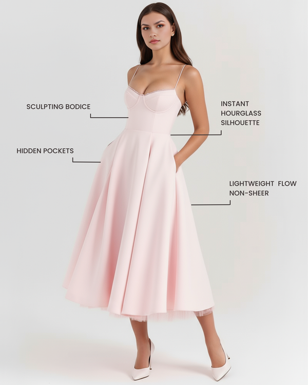 SELARA – Sculpted Oberteil MIDI-KLEID