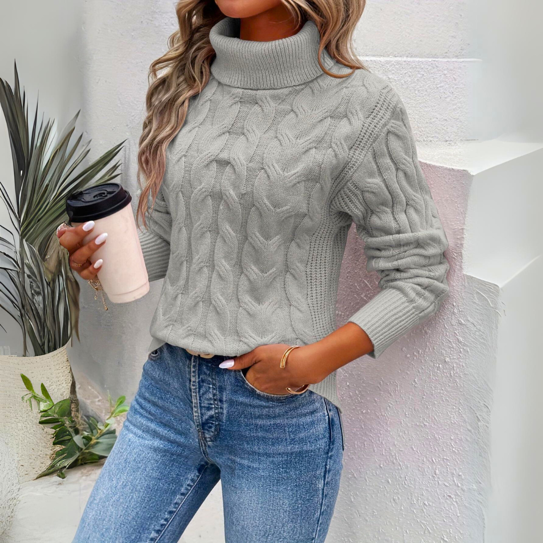 Cavera | Kabelstrick Rollkragenpullover