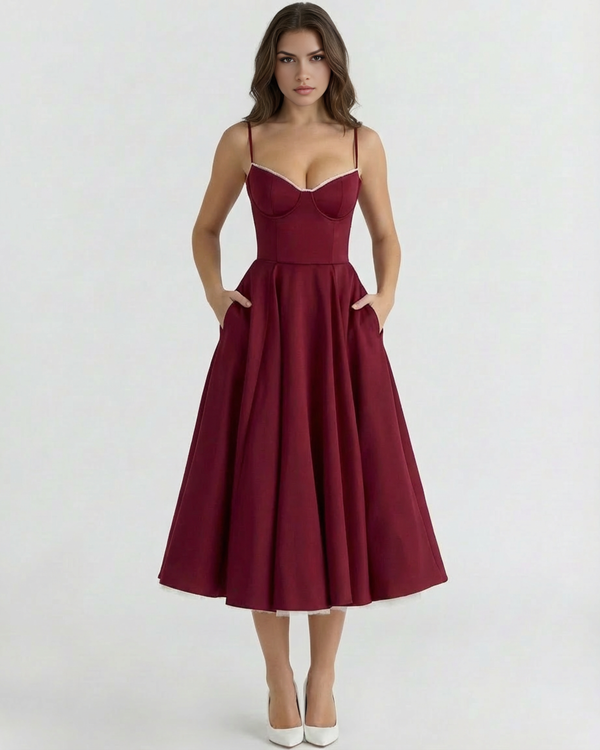 SELARA – Sculpted Oberteil MIDI-KLEID