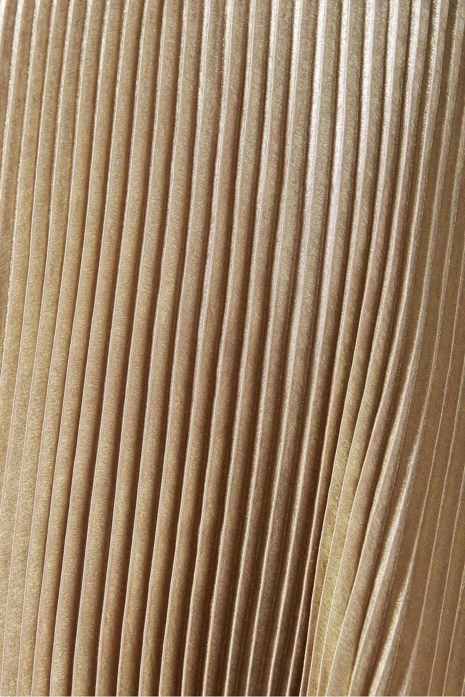 Celestia Strapless Plissiertes Abendkleid – Goldene Eleganz