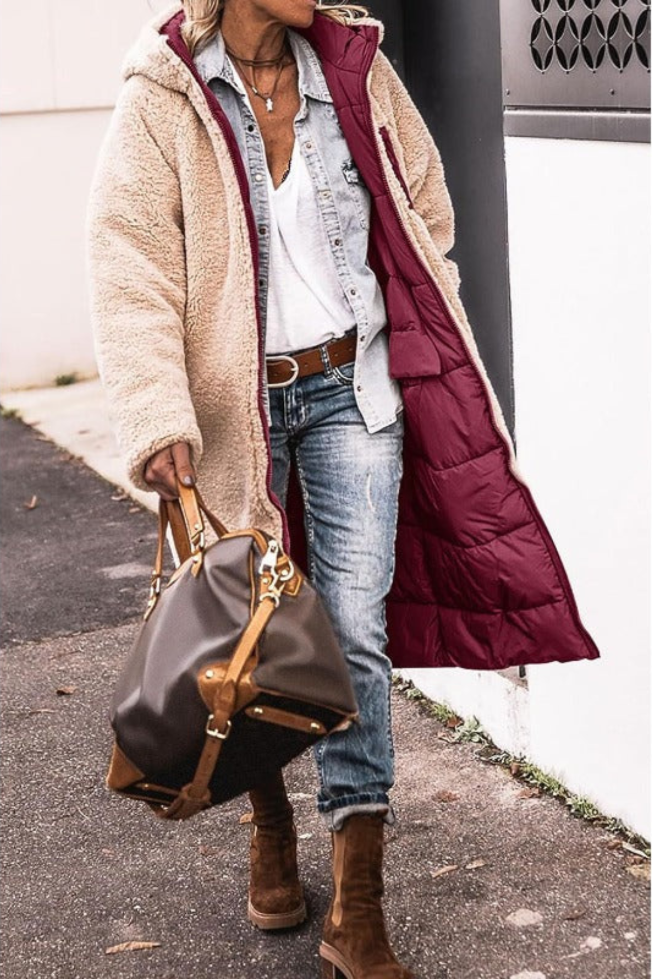 Rivelle | Reversible Sherpa-Lined Coat