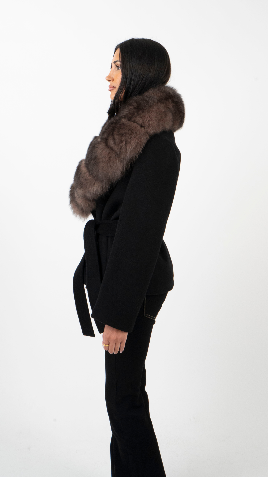 Seravine | Luxe Faux Fur Wool Coat