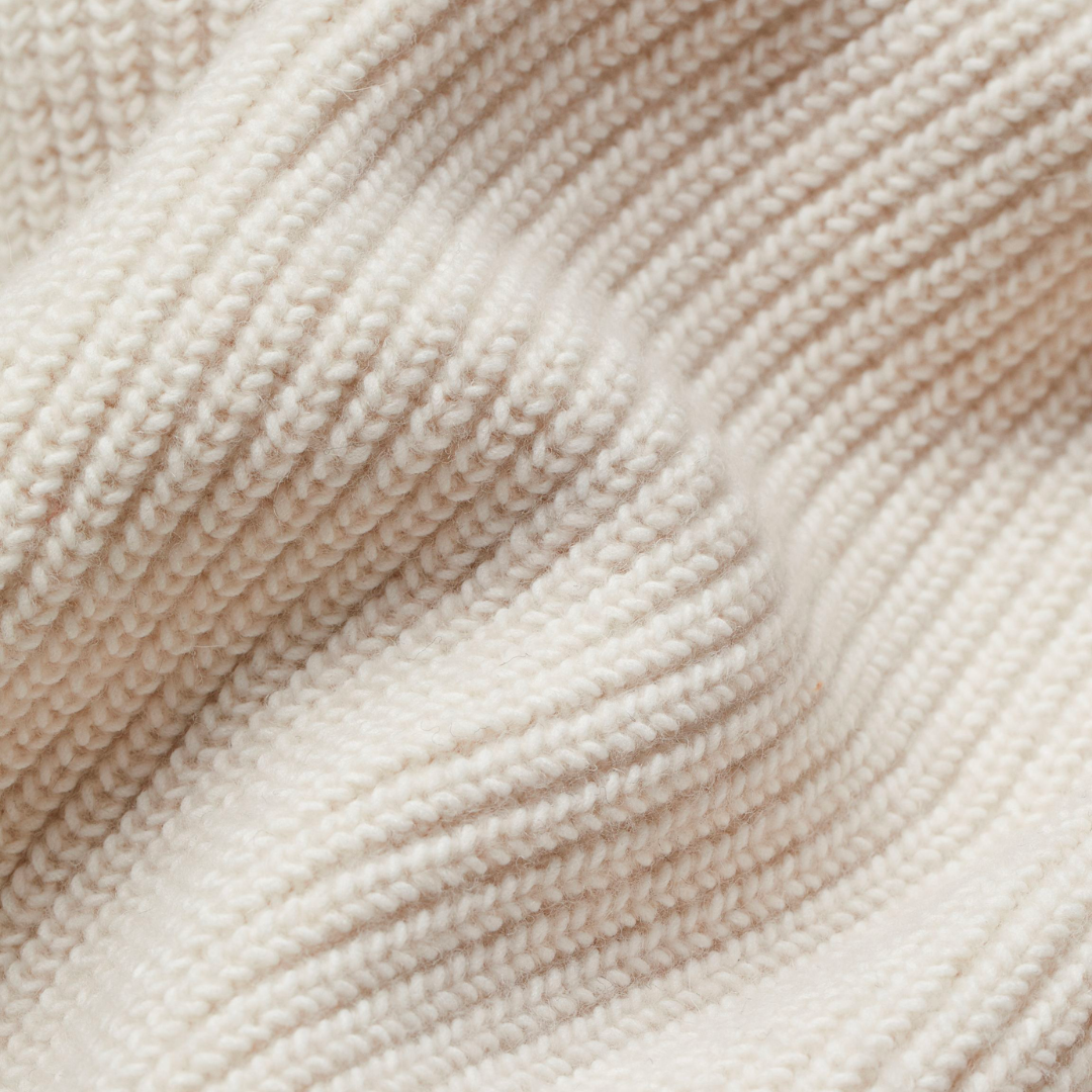 Amelia | Grobstrick Wollcardigan – Beige