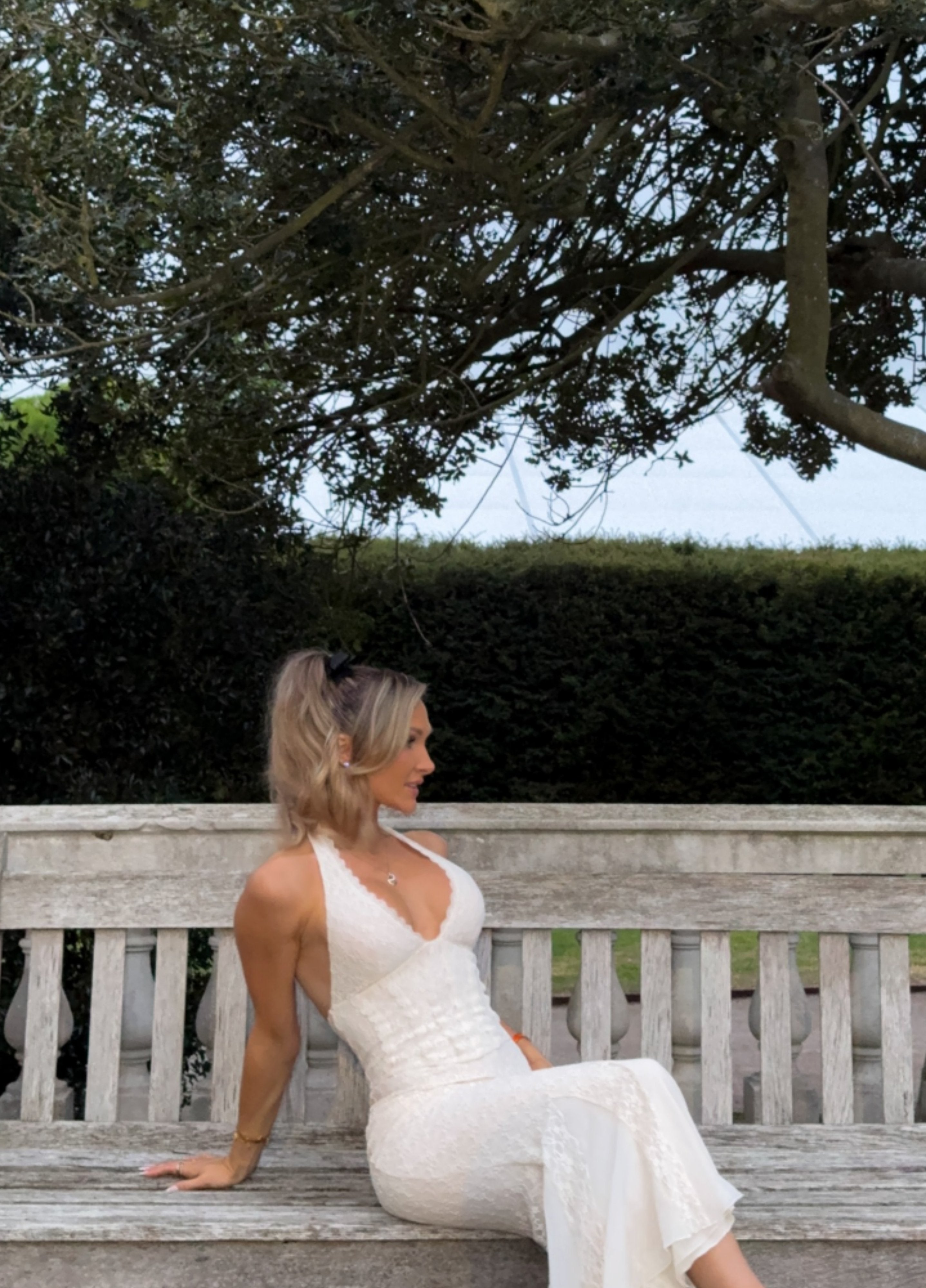 MIREYA | CORSET HALTER MAXI DRESS
