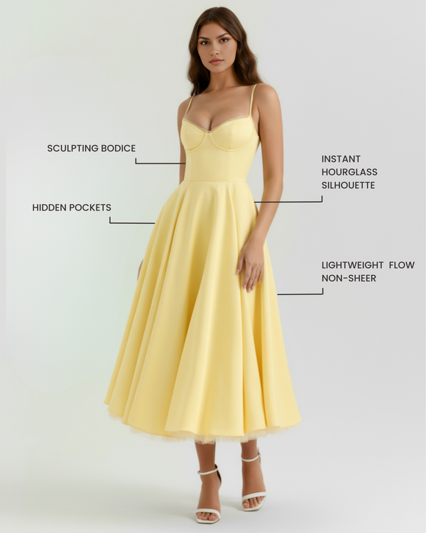 SELARA – Sculpted Oberteil MIDI-KLEID