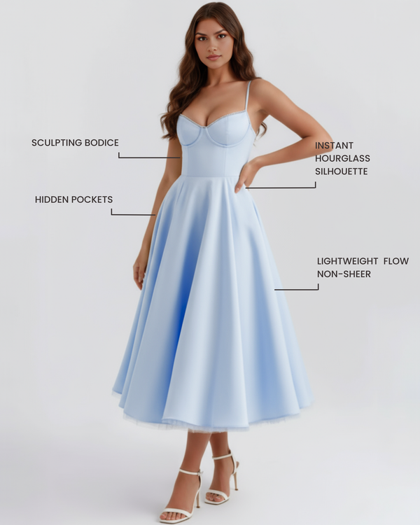 SELARA – Sculpted Oberteil MIDI-KLEID