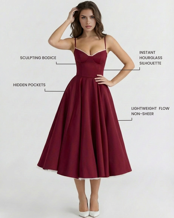 SELARA – Sculpted Oberteil MIDI-KLEID