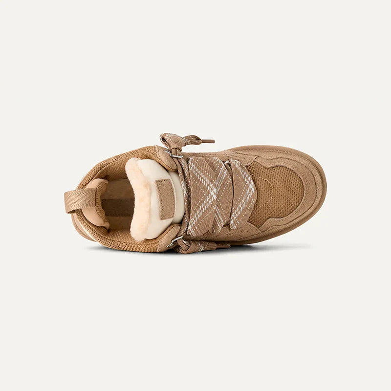 Damen Orthopädische Wildleder-Winter-Sneakers mit Plattformsohle