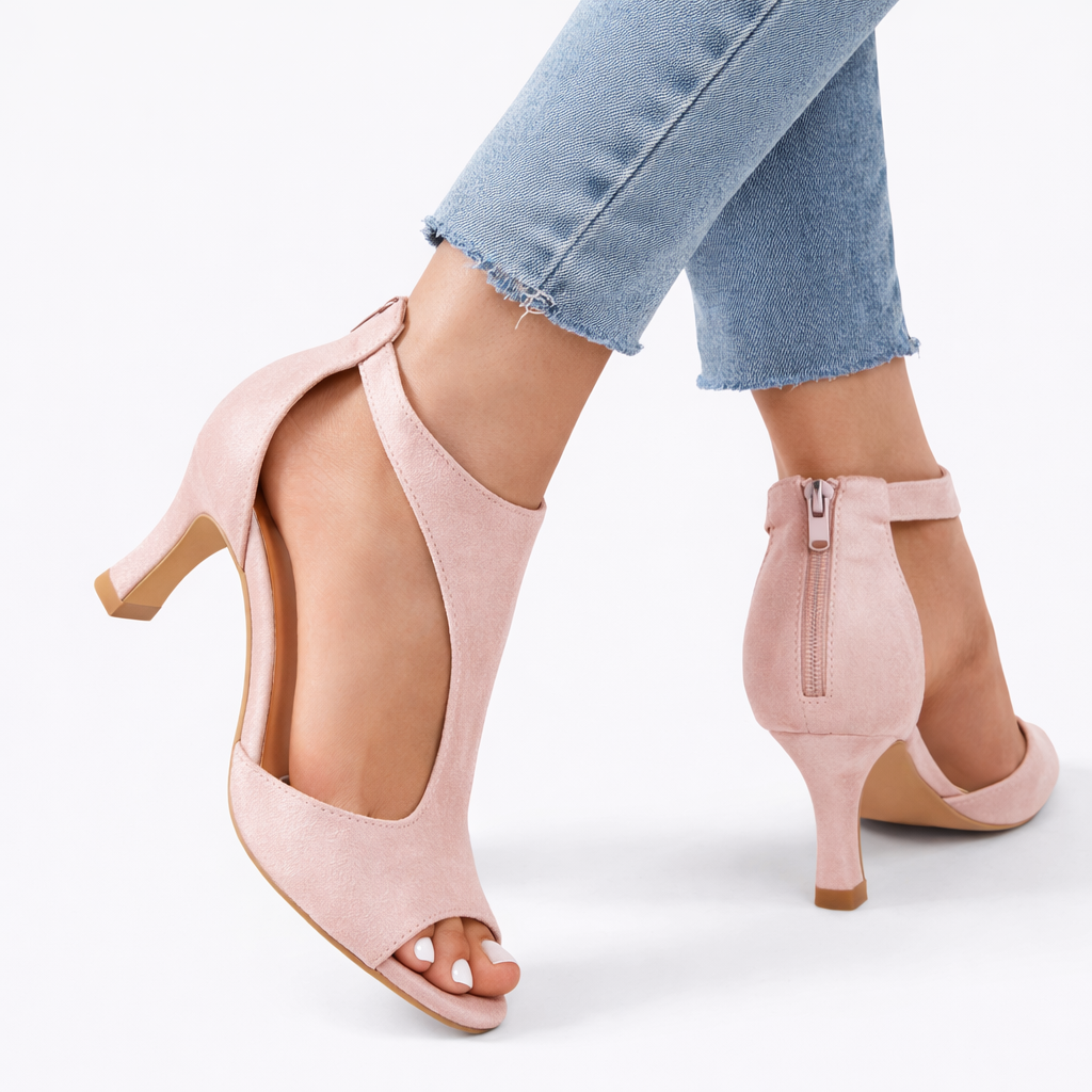 Damen Absatzsandalen – Gepolsterte Unterstützung, Elegantes Cut-Out-Design