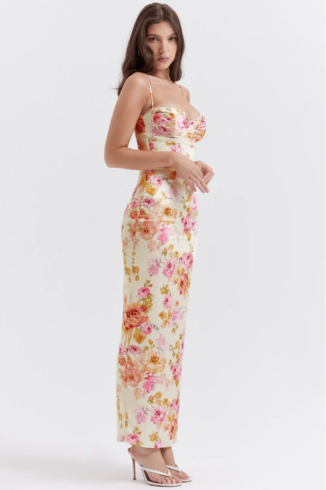 Selah | Damen ärmelloses Blumenkleid für Hochzeitsgäste im Sommer