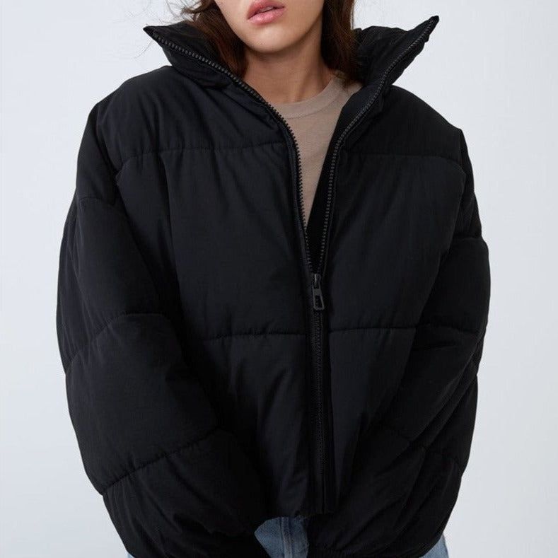 Aurevia | Pufferjacke mit Kragen und Reißverschluss