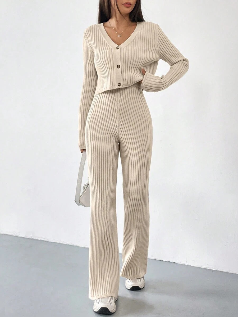 Evania | Elegantes V-Ausschnitt Lounge Set