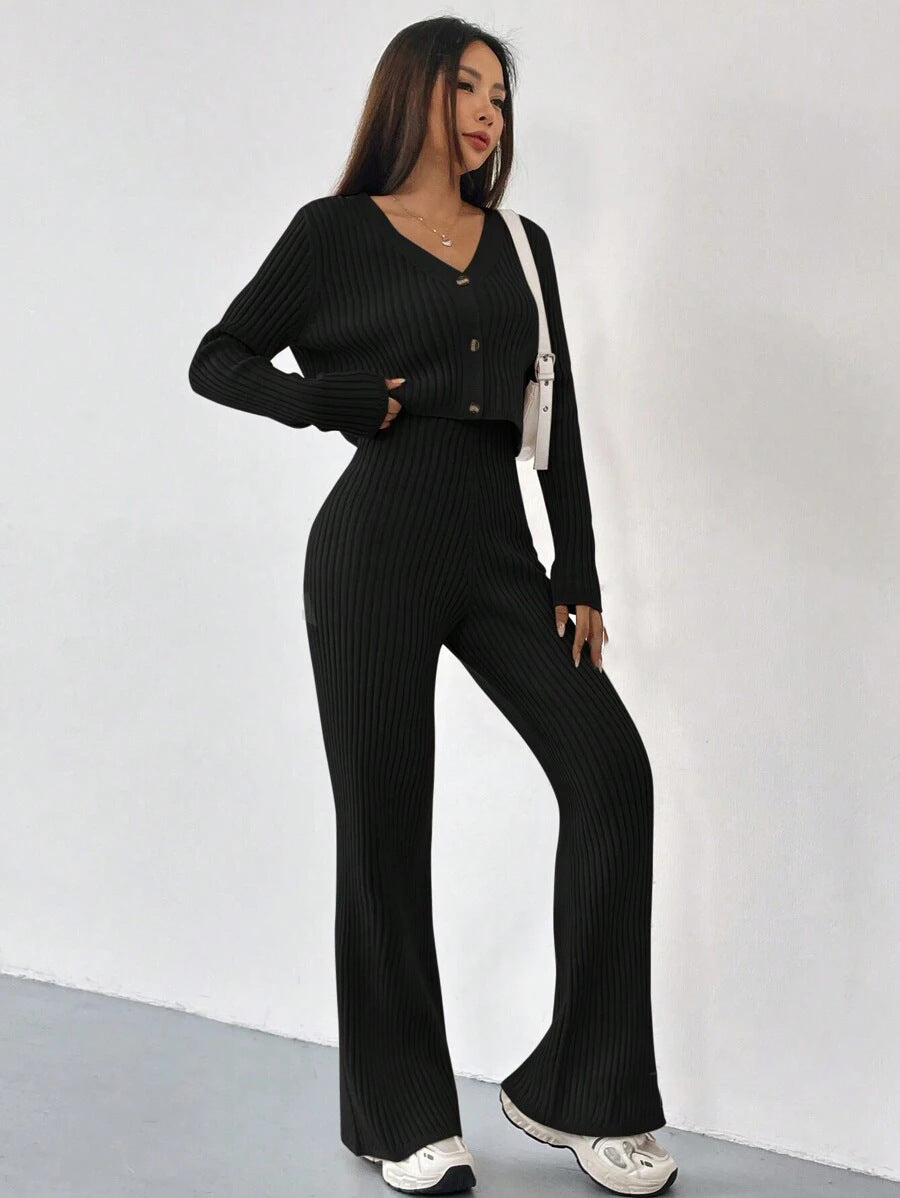 Evania | Elegantes V-Ausschnitt Lounge Set