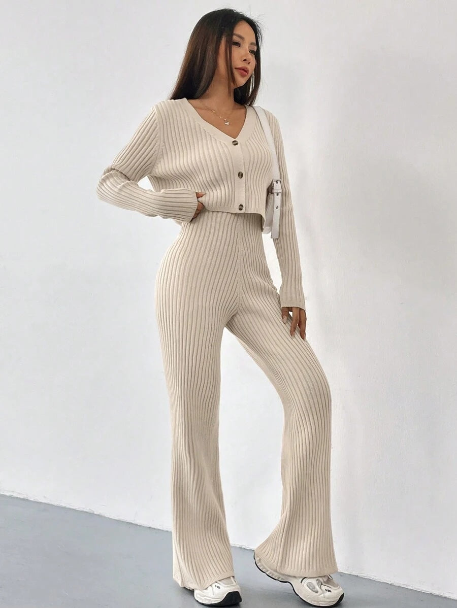 Evania | Elegantes V-Ausschnitt Lounge Set