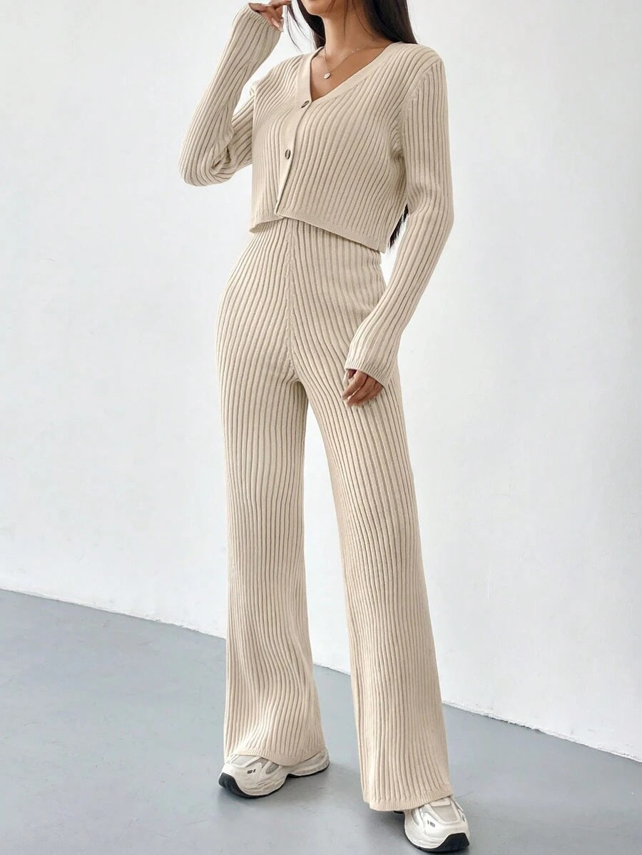 Evania | Elegantes V-Ausschnitt Lounge Set