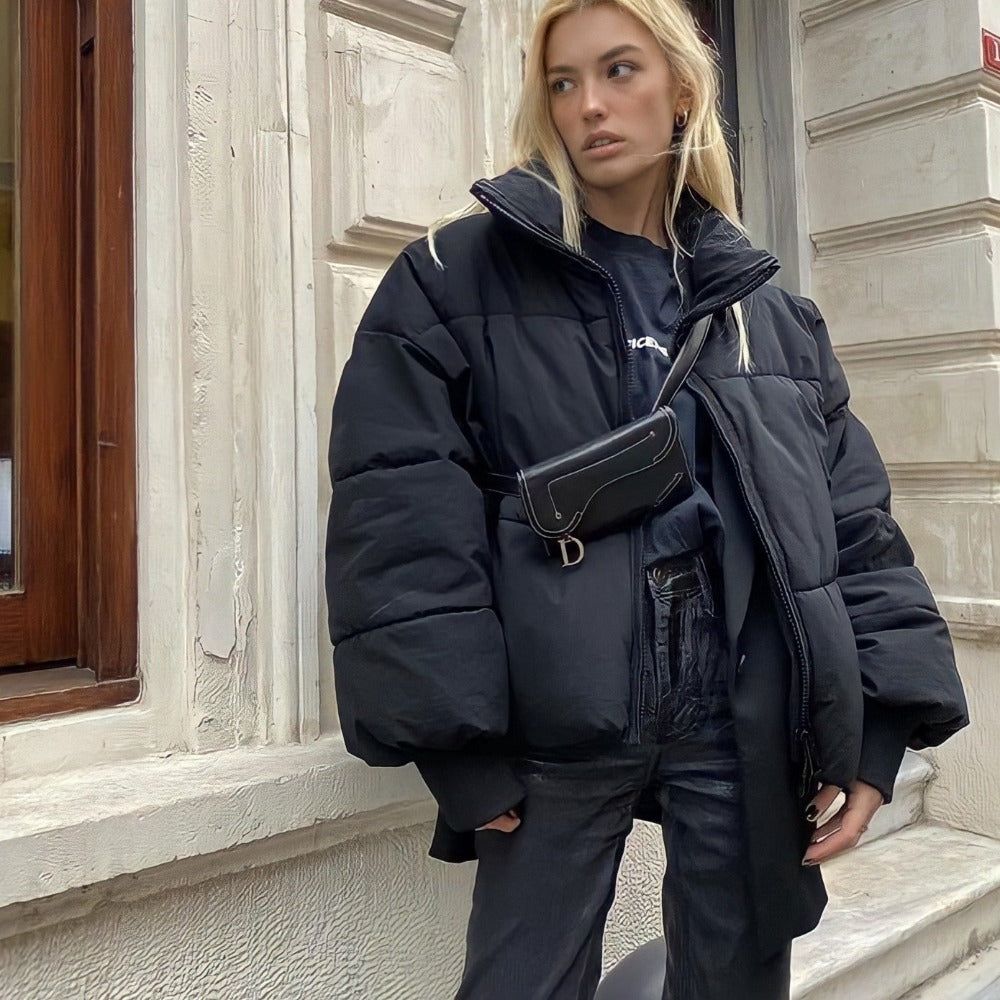 Aurevia | Pufferjacke mit Kragen und Reißverschluss