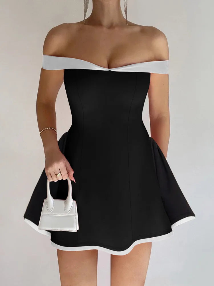 Corvina | Strapless A-Linie Eleganz Mini Kleid