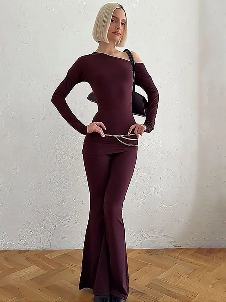 Lianora | Schickes Zweiteiliges Flared Hosen Set