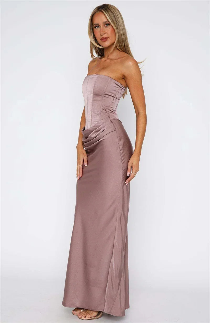Arwen | Satin Grace Maxikleid