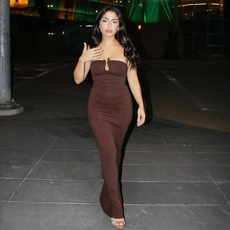 Alira | Strapless Elegance Maxi Dress