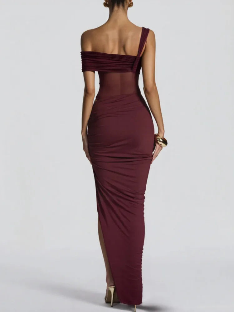 Carmina | Luxuriöses Ein-Schulter Maxi-Kleid