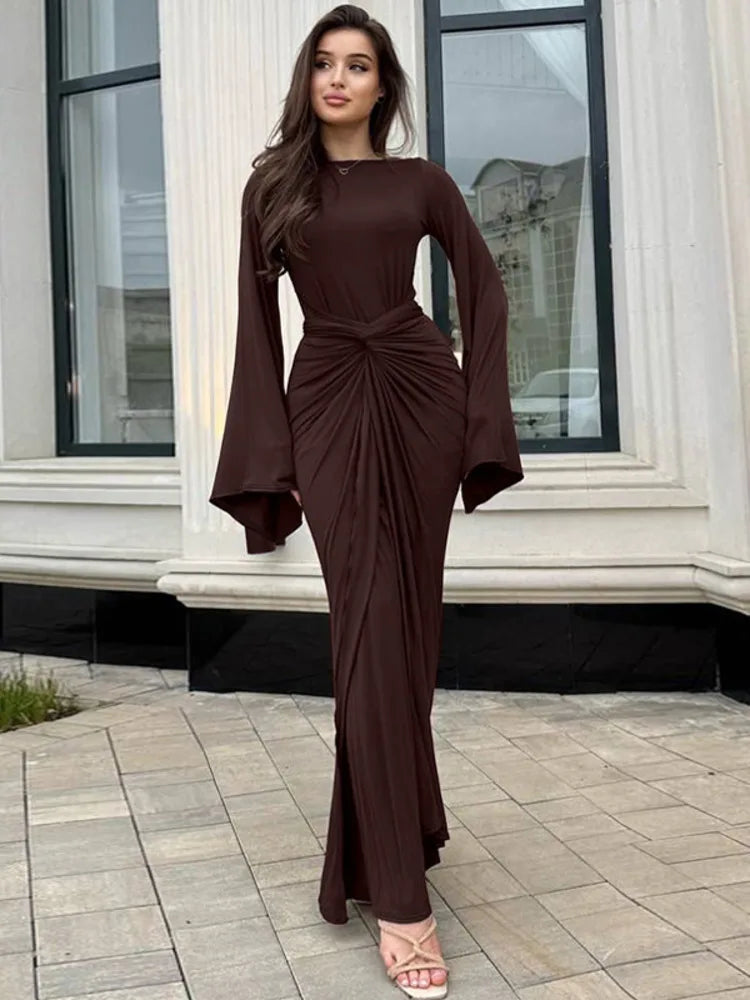Fiorina | Drapierte Eleganz Maxikleid