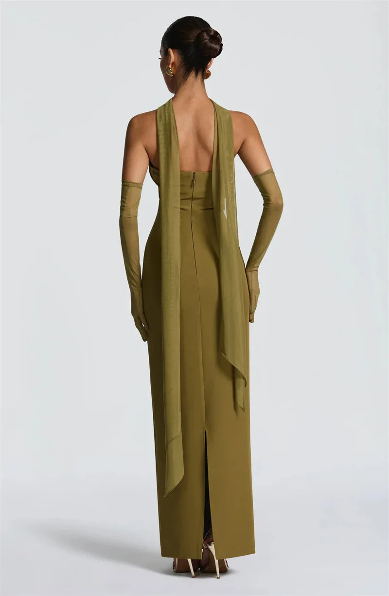 Arvianne | Halter Elegance Maxi Gown