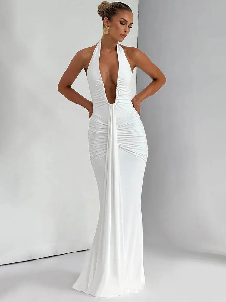 Ardena Deep V Maxi Dress