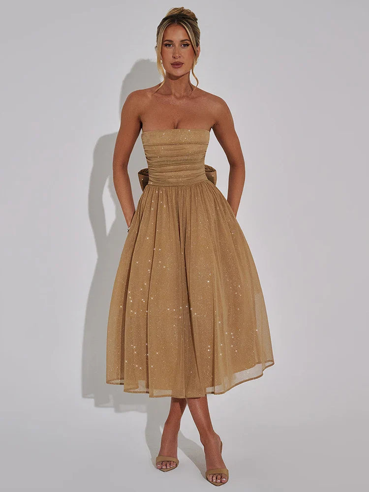 Claribel | Sparkling Elegance Midi Dress
