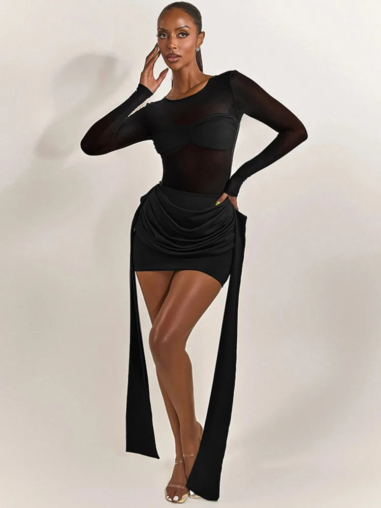 Seliora | Durchsichtige Eleganz Mini-Kleid