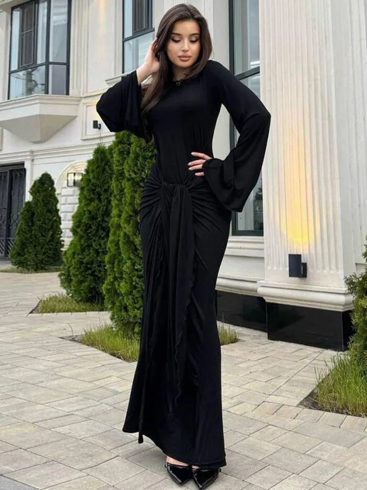 Fiorina | Drapierte Eleganz Maxikleid