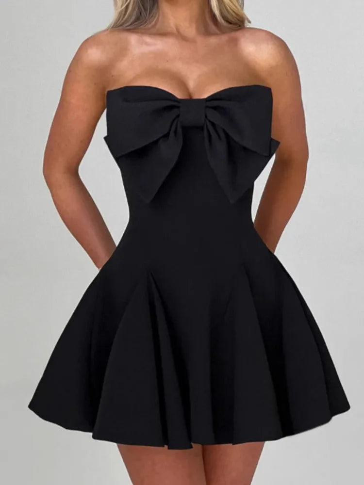 Monroe Schleifen Mini Kleid