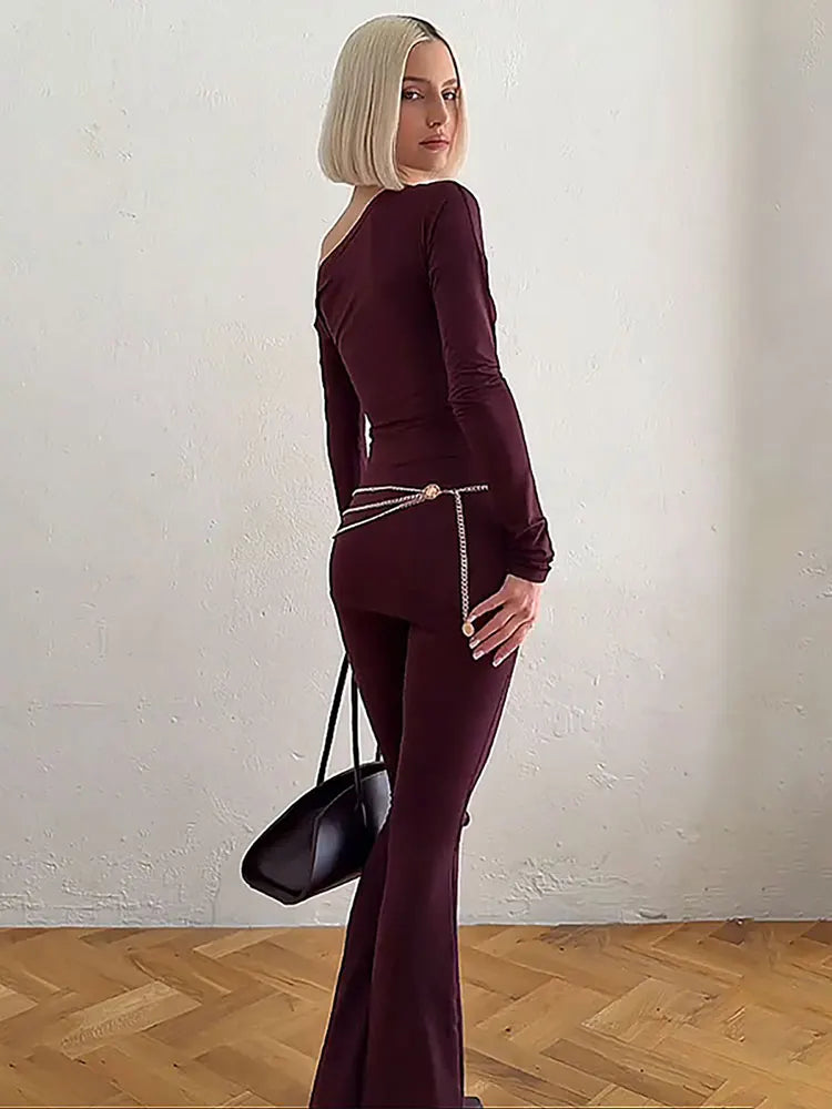 Lianora | Schickes Zweiteiliges Flared Hosen Set