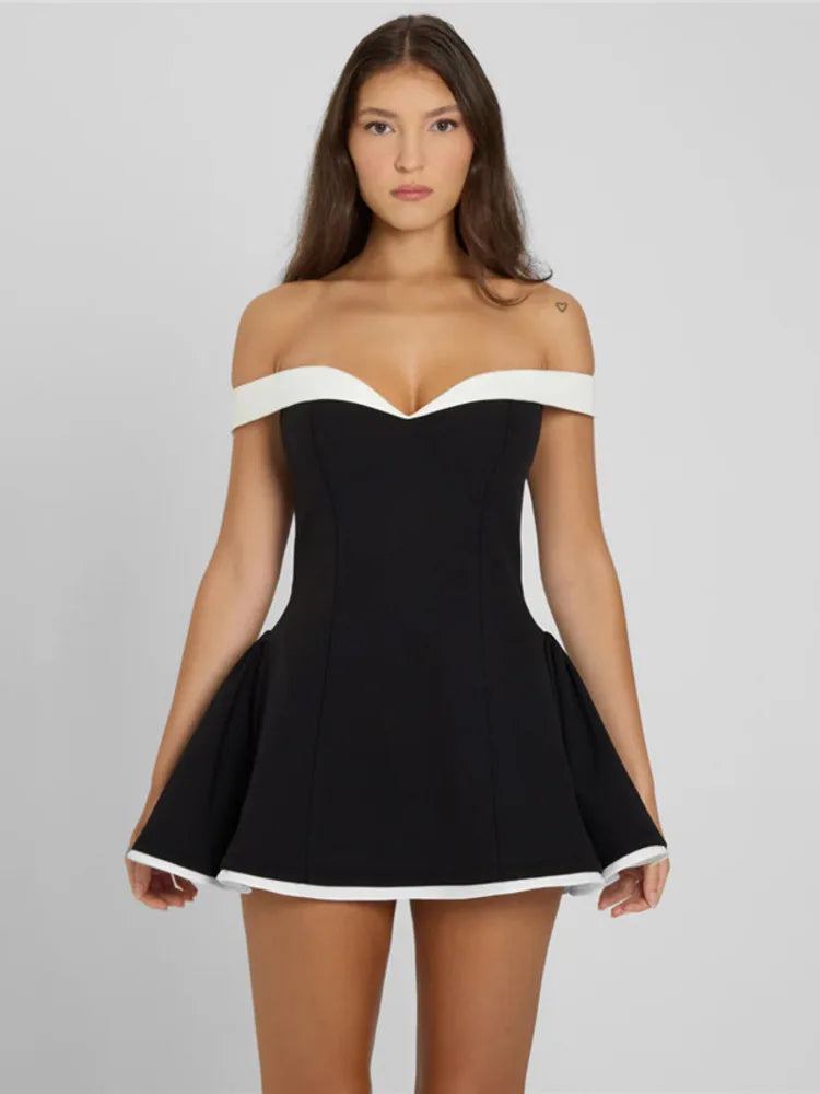 Corvina | Strapless A-Linie Eleganz Mini Kleid