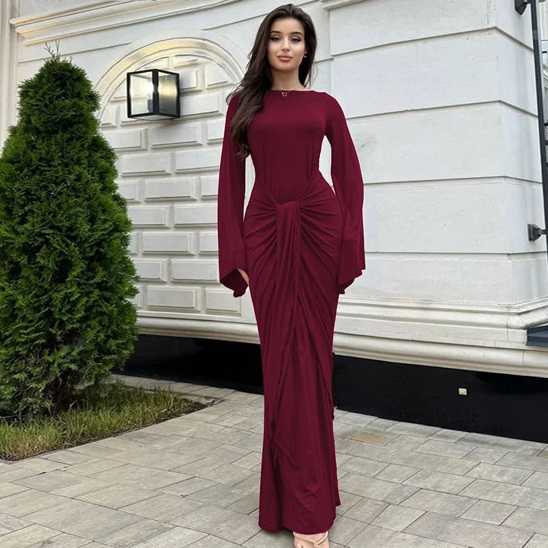 Fiorina | Drapierte Eleganz Maxikleid