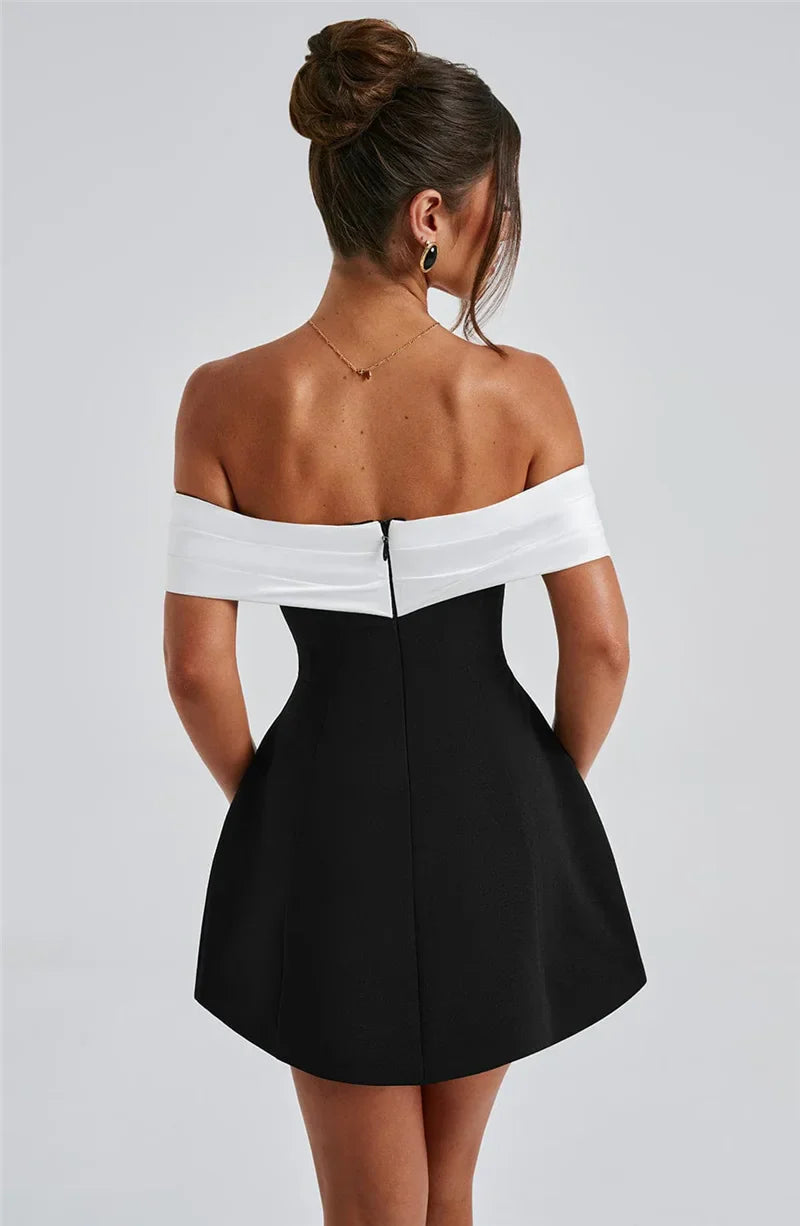 Florenza | Off-Shoulder A-Linie Eleganz Mini-Kleid