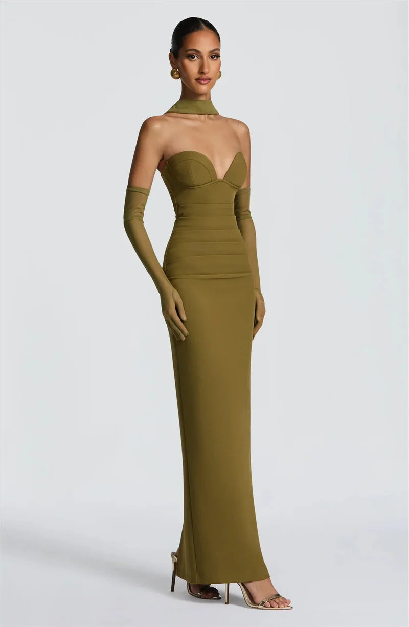 Arvianne | Halter Elegance Maxi Gown