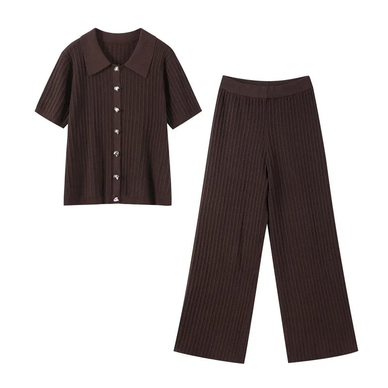 Lyselle | Schickes Strick Cardigan & Hosen Set