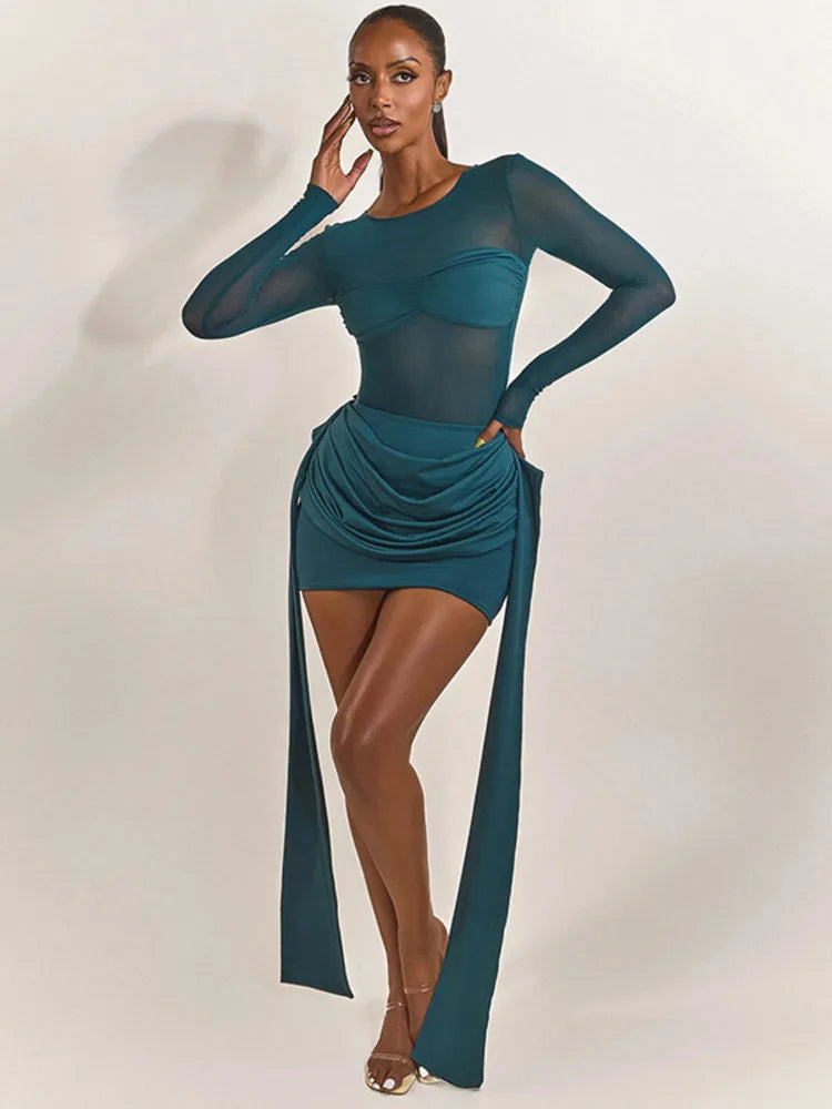 Seliora | Durchsichtige Eleganz Mini-Kleid