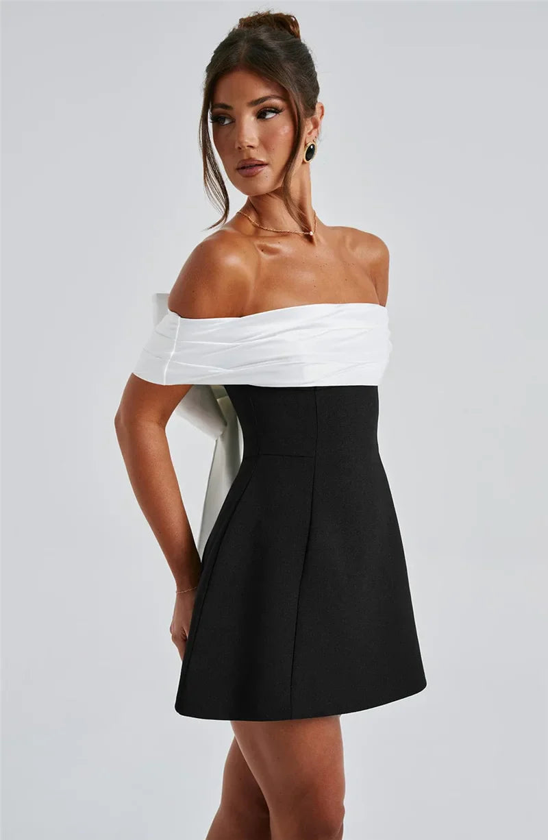 Florenza | Off-Shoulder A-Linie Eleganz Mini-Kleid