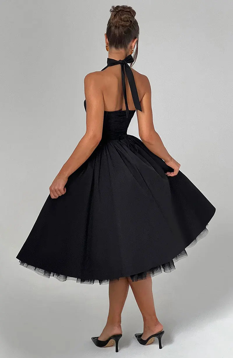Veylisse | Anmutiges Halter Midi Kleid