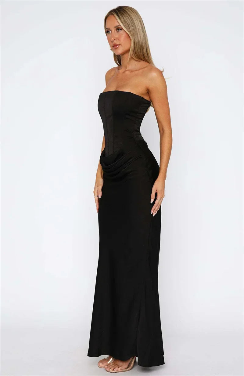 Arwen | Satin Grace Maxikleid