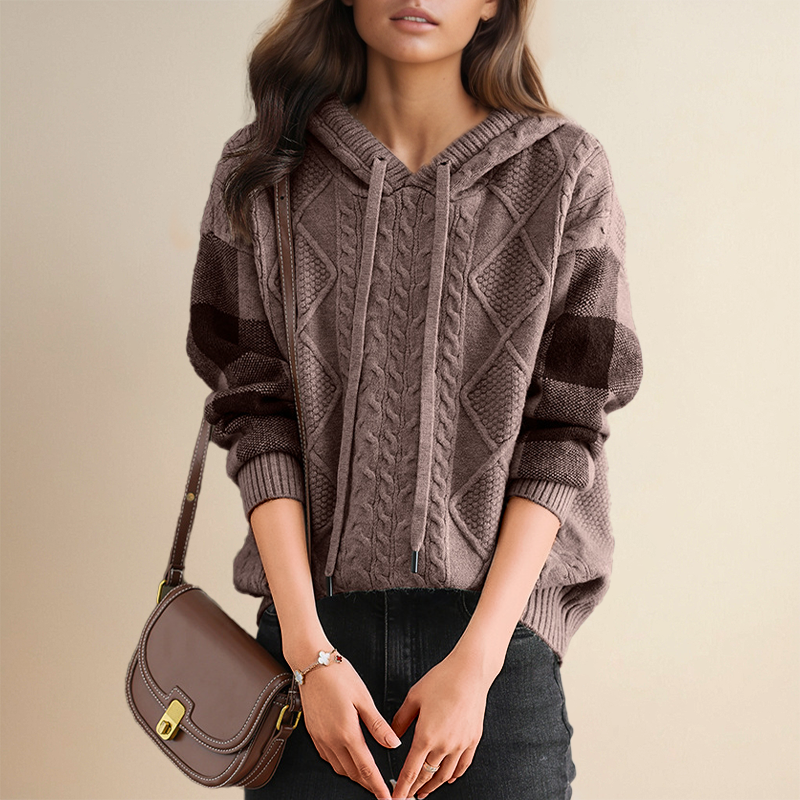 Silvique | Kapuzen Kabelstrickpullover