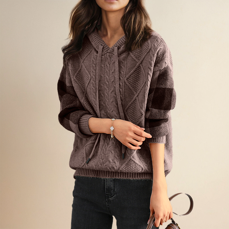 Silvique | Kapuzen Kabelstrickpullover