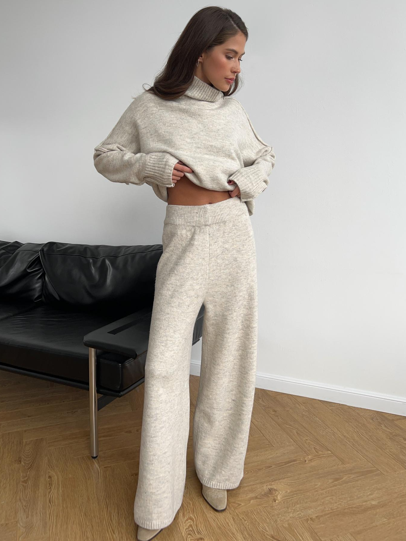 Arwen | Gemütliches Übergroßes Strick-Lounge-Set