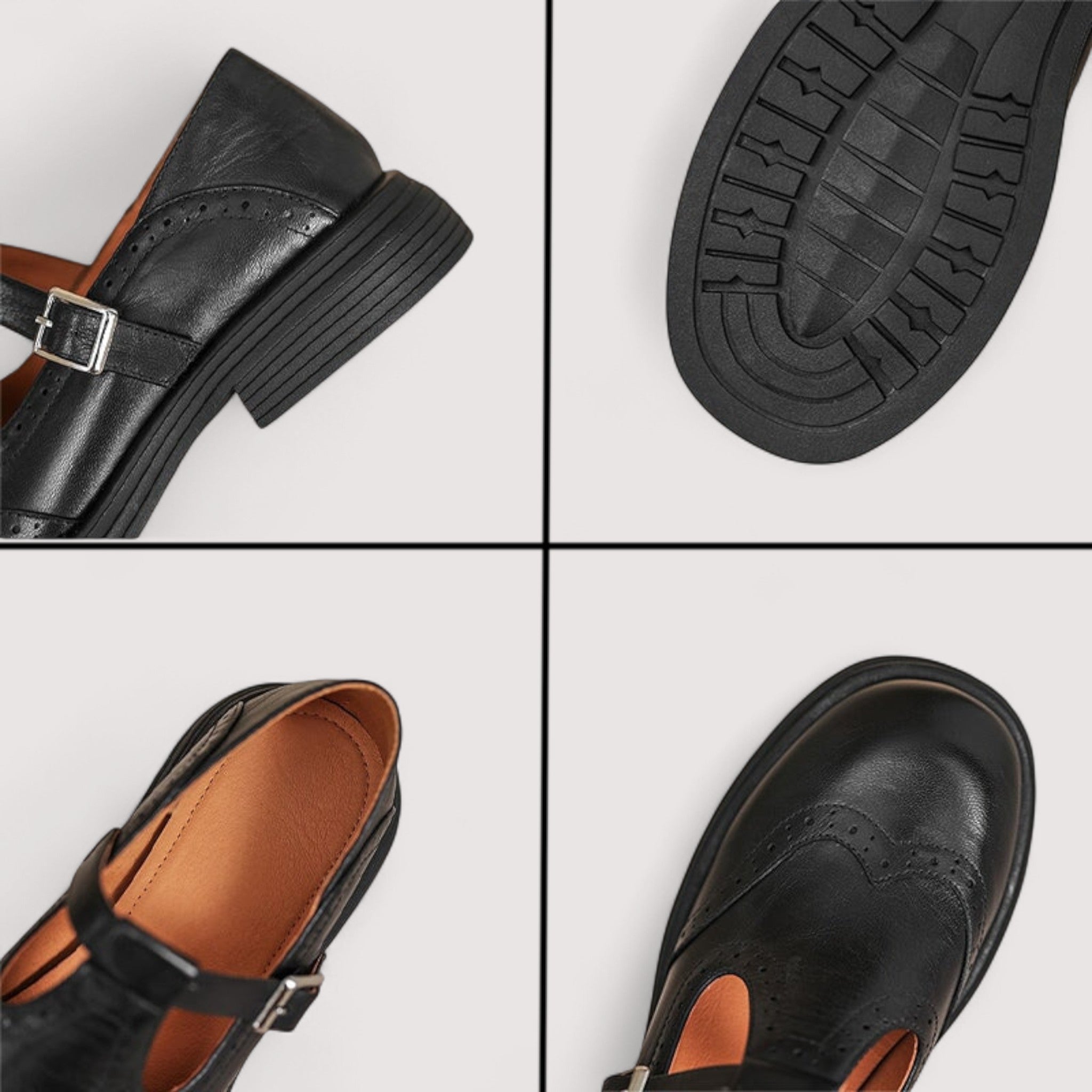 Elara | Vintage Leder Mary Jane Ballerinas